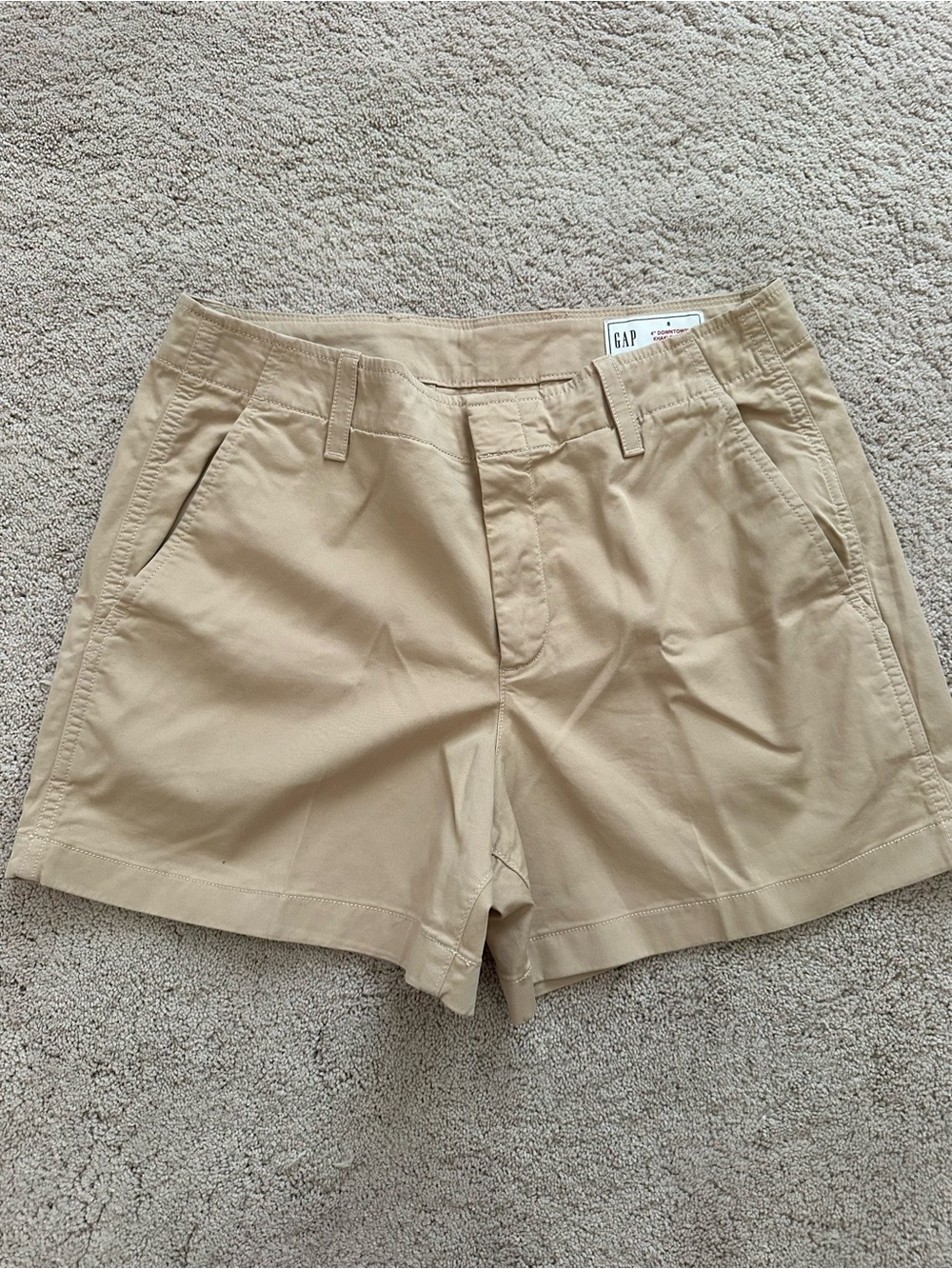 GAP Women's Beige Cotton Chino Shorts